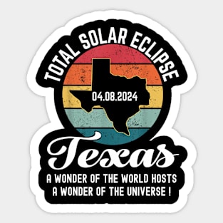 Texas Solar Eclipse 2024 Sticker
